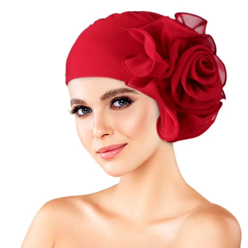 Summer Clothing Hijab - Fashion Women Big Flower Turban Hat
