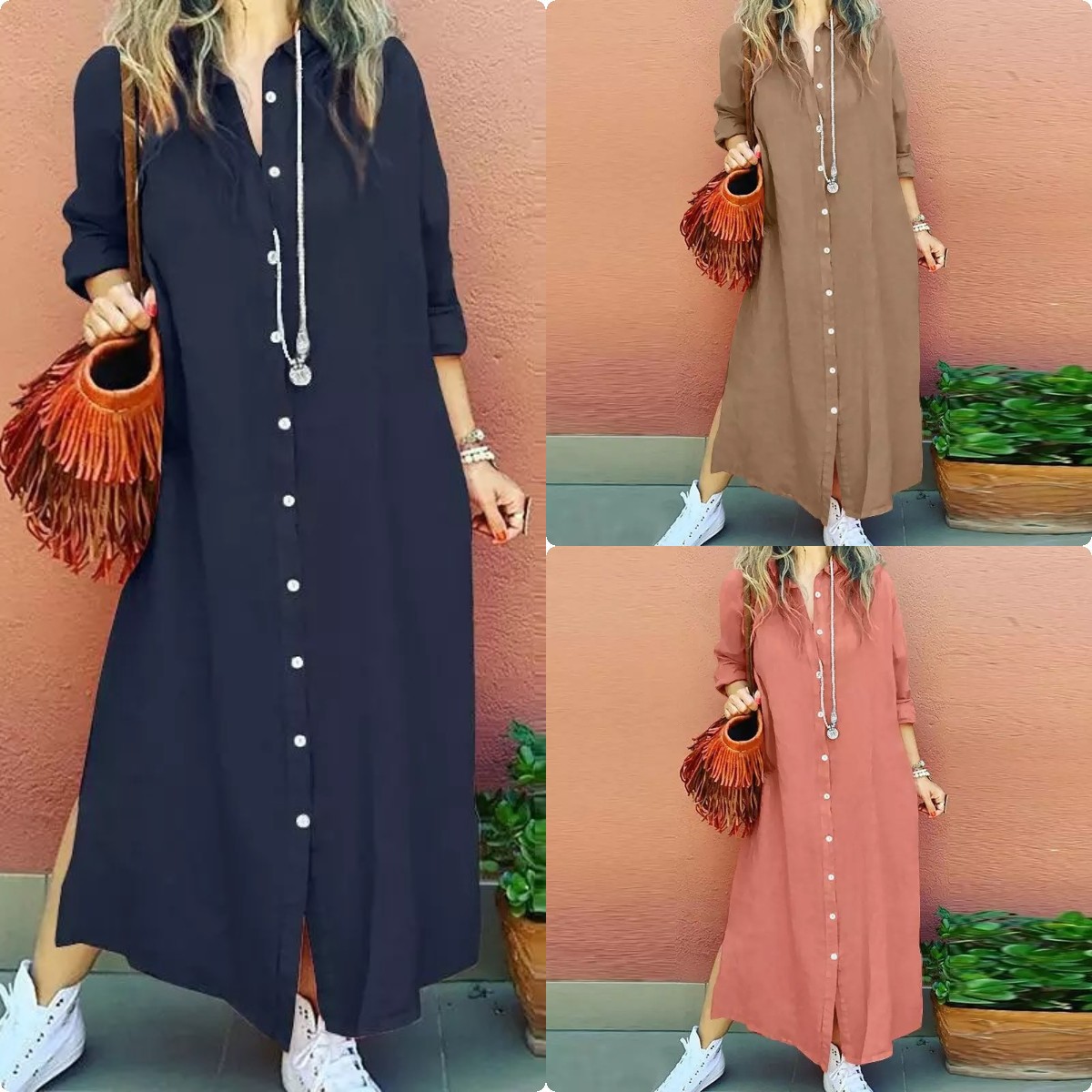Summer Clothing Hijab - Satin Abaya Muslim Long Dress Women
