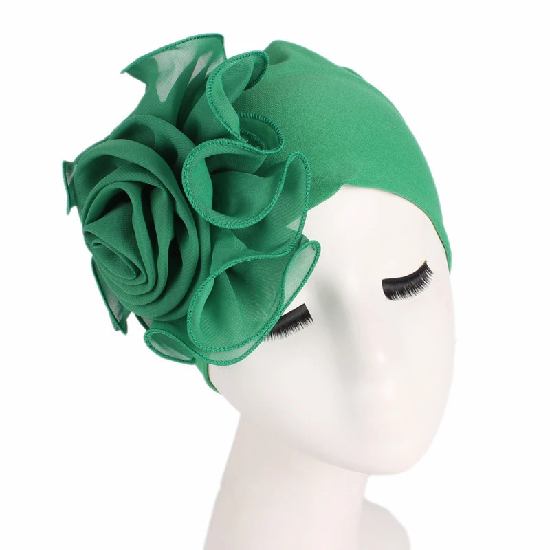 Fashion Women Big Flower Turba - Summer Clothing Hijab recension och pris