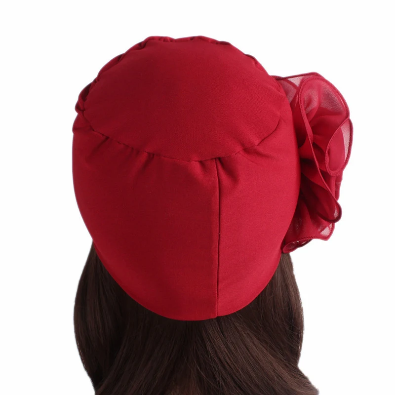 Fashion Women Big Flower Turba - Summer Clothing Hijab recension och pris