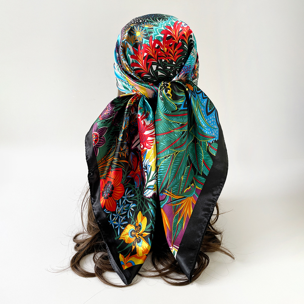 Square Silk Scarf Women Luxury - Summer Clothing Hijab recension och pris