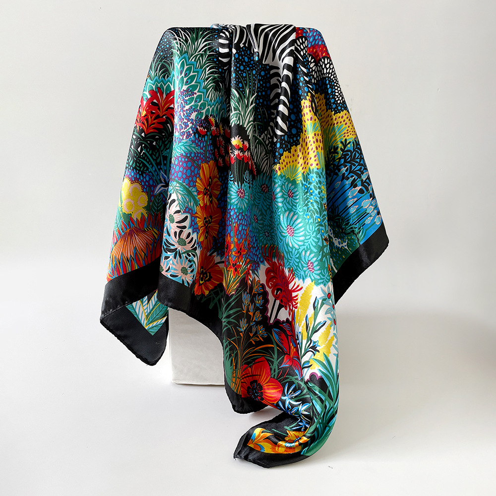 Square Silk Scarf Women Luxury - Summer Clothing Hijab recension och pris