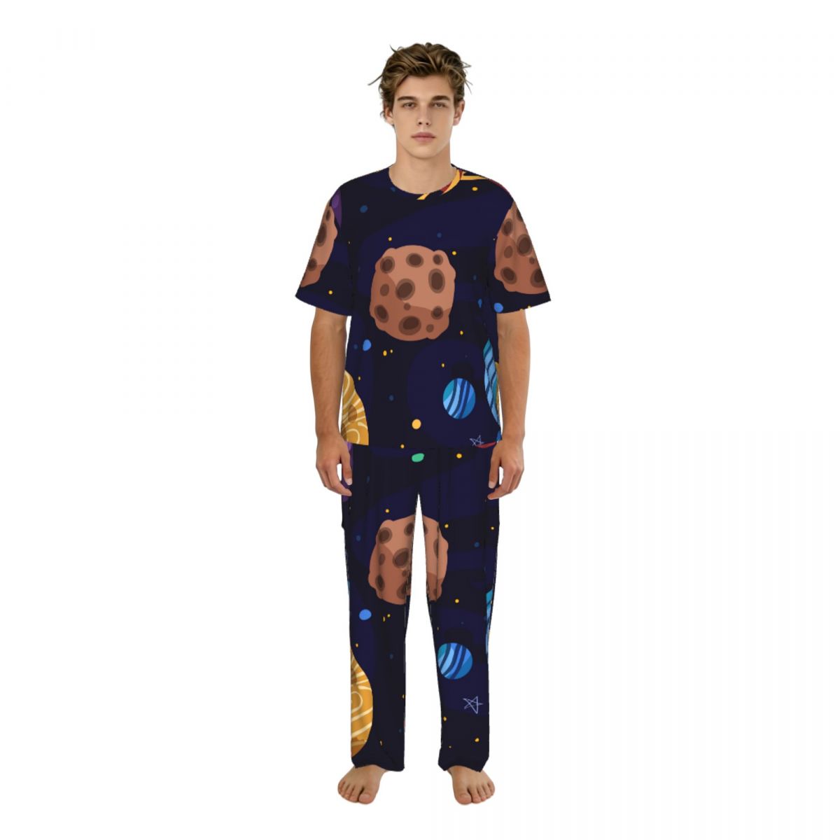 Men Pajamas Suit Short Sleeved - Summer Clothing Cartoon recension och pris