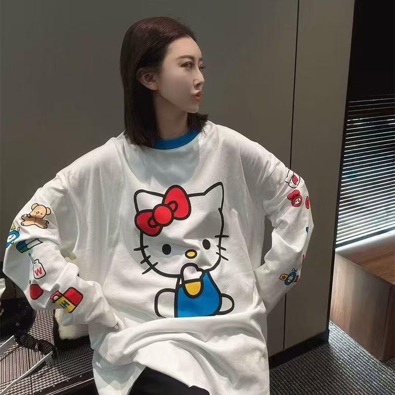 Long-Sleeved Hello Kitty Summe - Summer Clothing Cartoon recension och pris