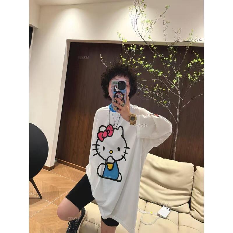 Long-Sleeved Hello Kitty Summe - Summer Clothing Cartoon recension och pris