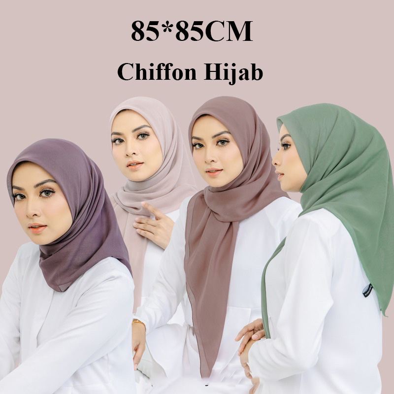 85*85CM Headwrap Heavy Chiffon - Summer Clothing Hijab recension och pris