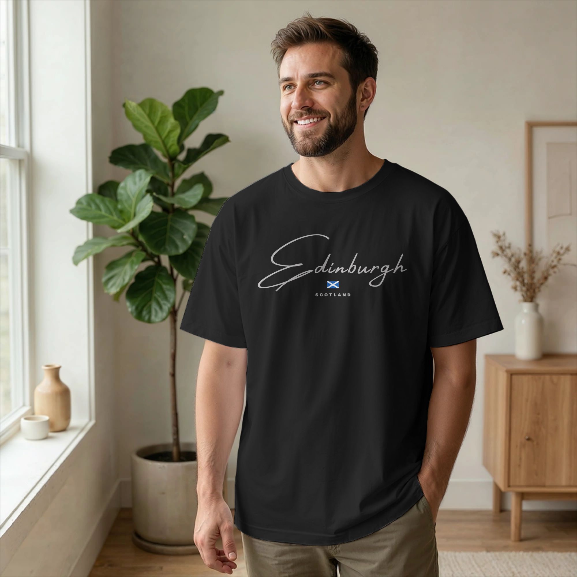 Men T-Shirt Edinburgh Scotland - Summer Clothing Edinburgh recension och pris