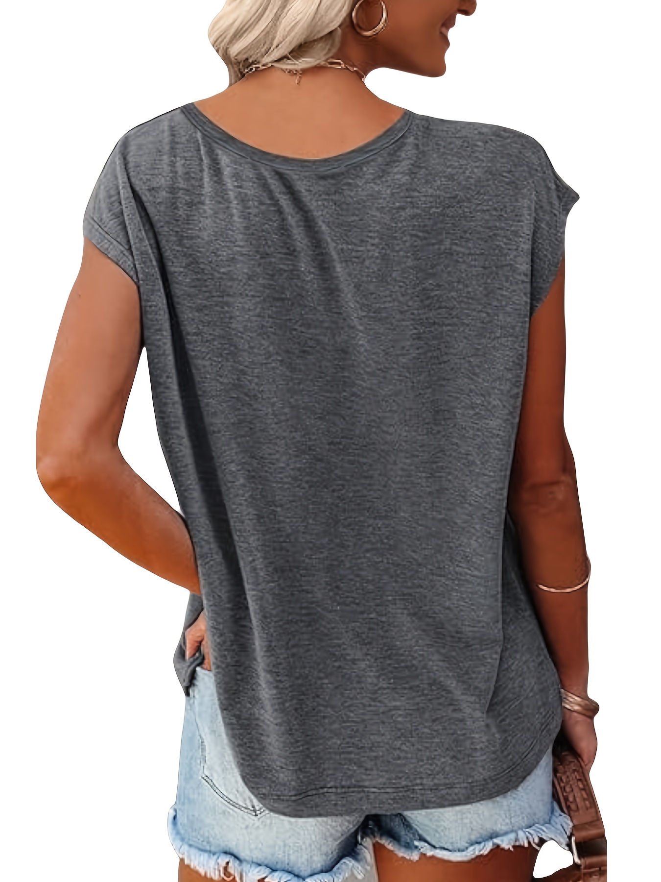 3-Pack of Solid Color V-Neck C - Summer Clothing Drop recension och pris