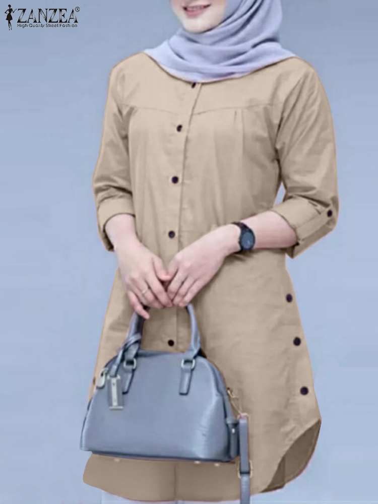 2026 ZANZEA Spring Shirt Fashi - Summer Clothing Hijab recension och pris
