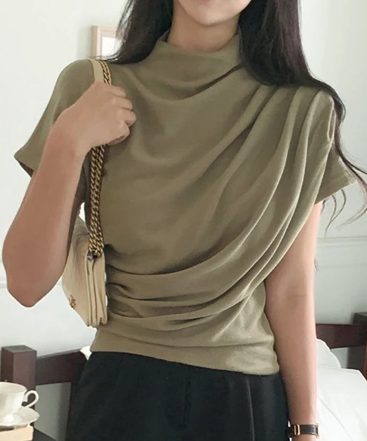 Half Turtleneck T Shirt Women  - Summer Clothing Drop recension och pris