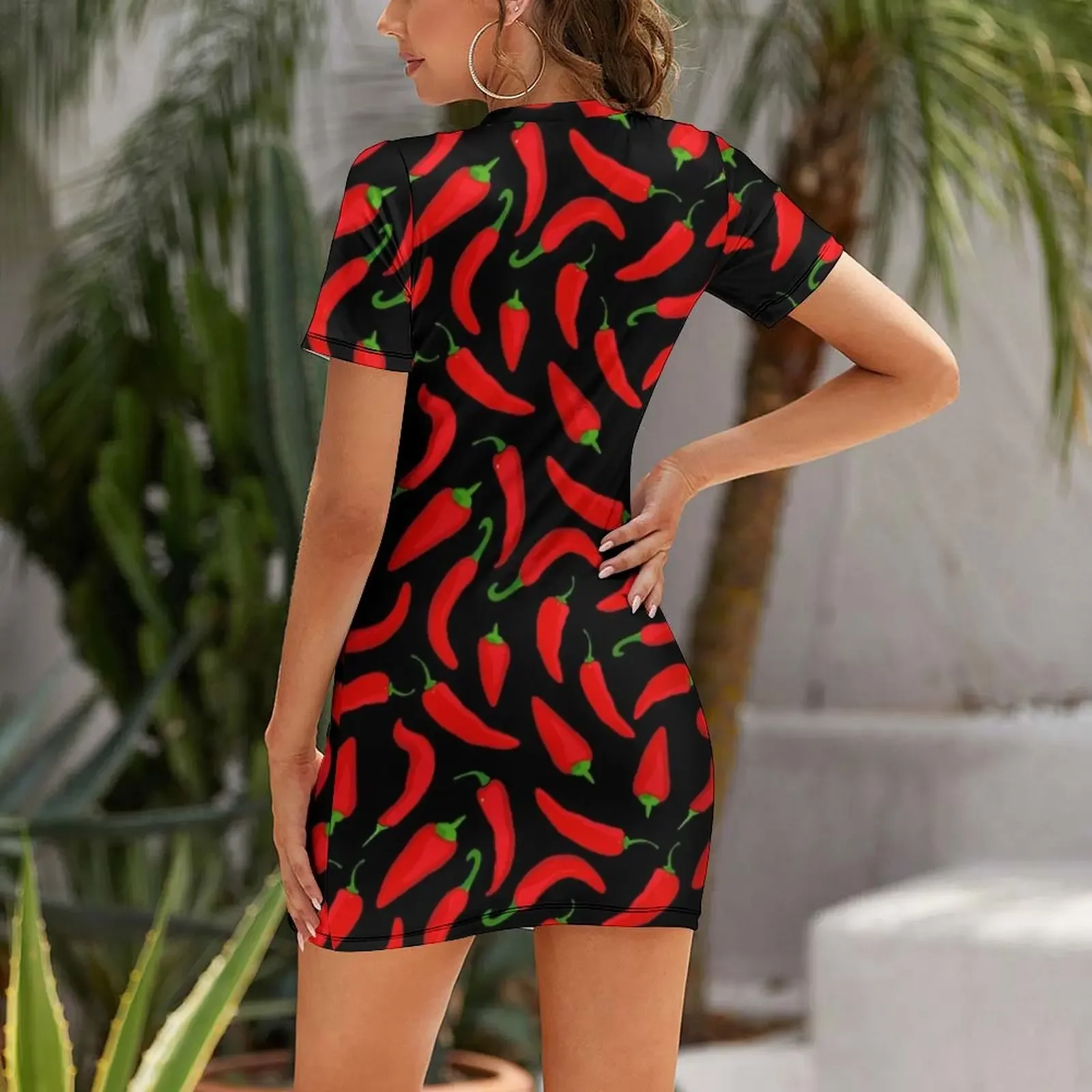 Red Chilli Pepper Pattern on B - Summer Clothing Online recension och pris