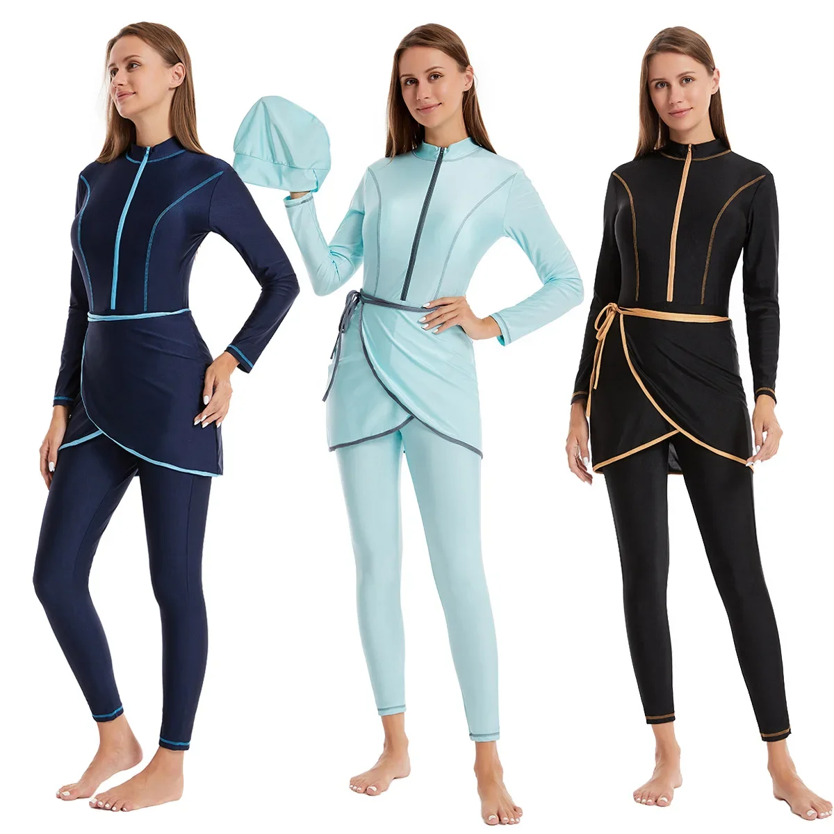 3PCS/Set Plain Muslim Modest S - Summer Clothing Hijab recension och pris