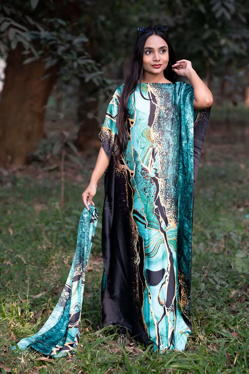Causal Three Printed Silky Kaf - Summer Clothing Hijab recension och pris