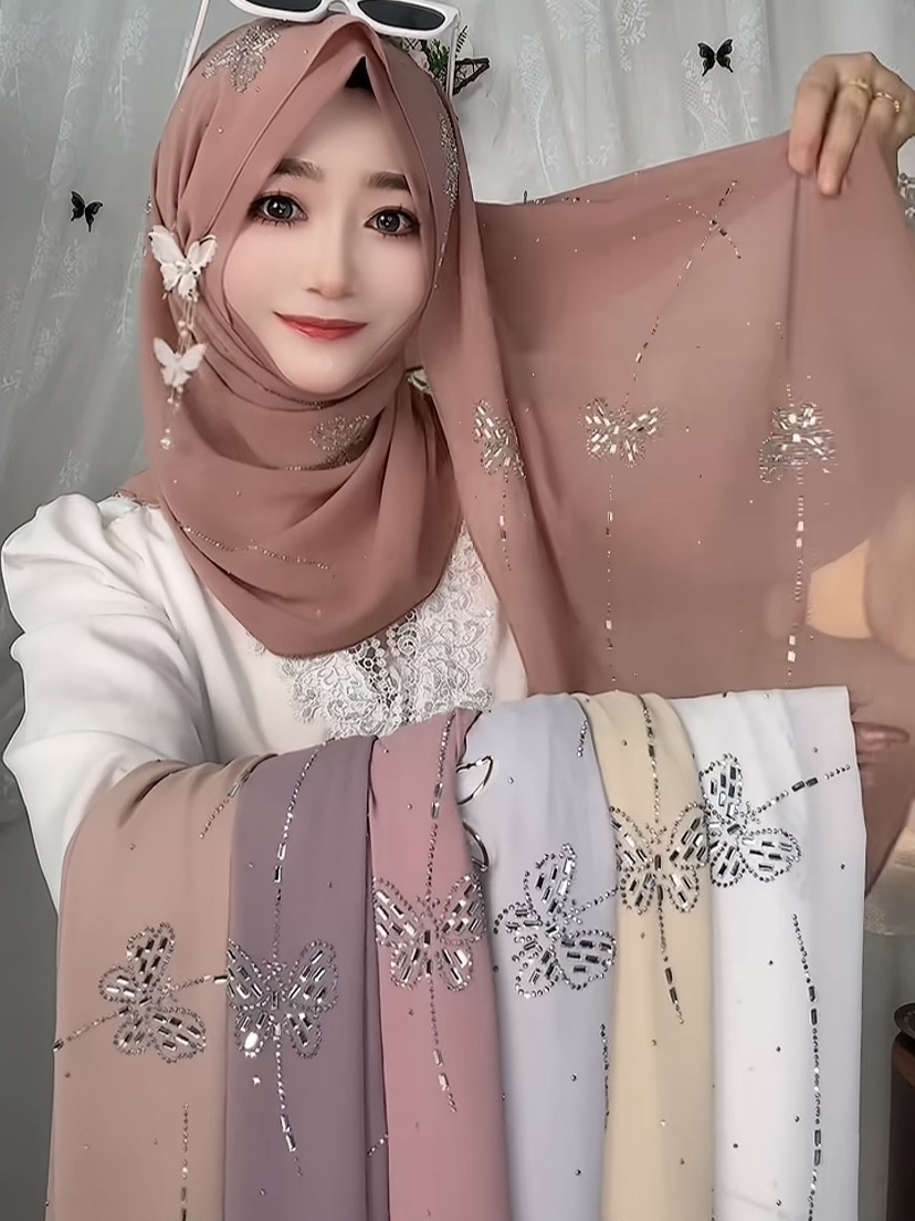 Butterfly Fashionable Ready-to - Summer Clothing Hijab recension och pris